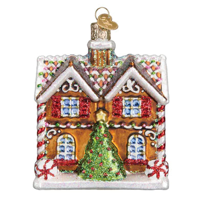 Old World Christmas Christmastime Cottage glass ornament