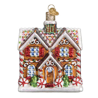 Old World Christmas Christmastime Cottage glass ornament