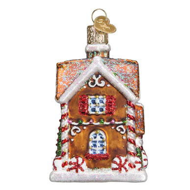 Old World Christmas Christmastime Cottage glass ornament