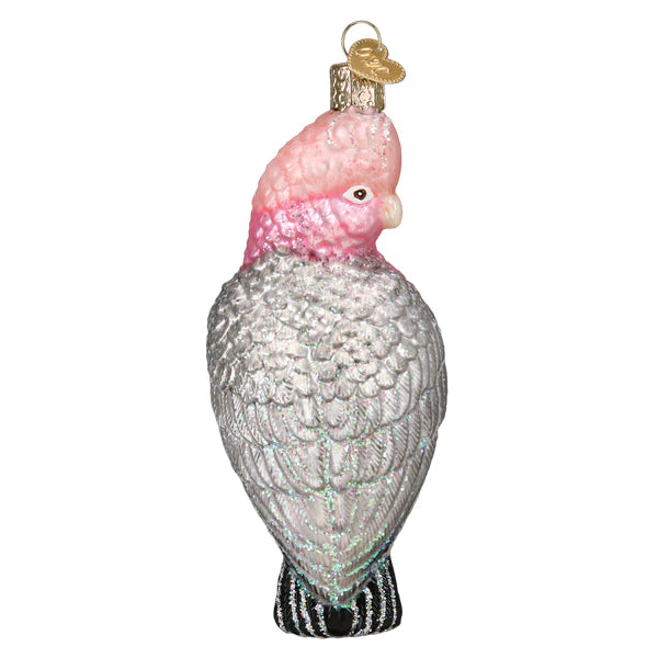 Old World Christmas Rose-Breasted Cockatoo pink