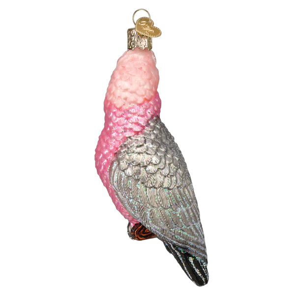 Old World Christmas Rose-Breasted Cockatoo pink