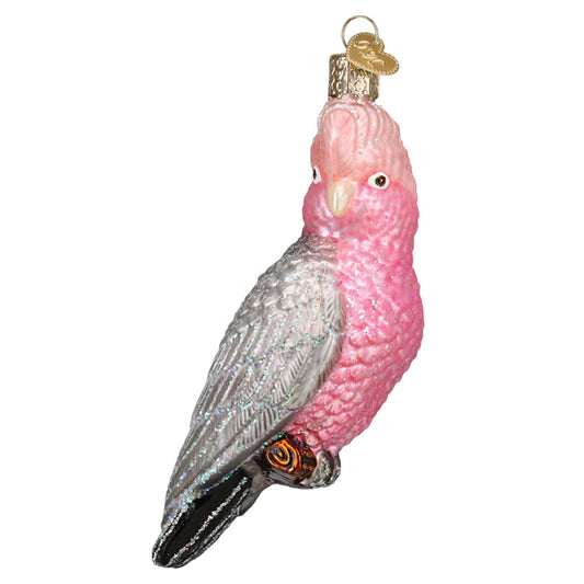 Old World Christmas Rose-Breasted Cockatoo pink