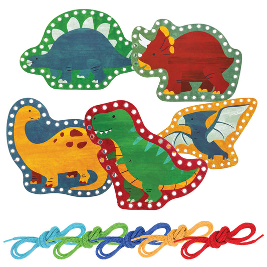 Stephen Joseph Dino Lacing Cards learning activity for kids