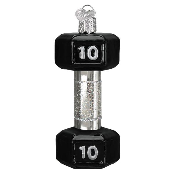 Old World Christmas Dumbbell glass ornament
