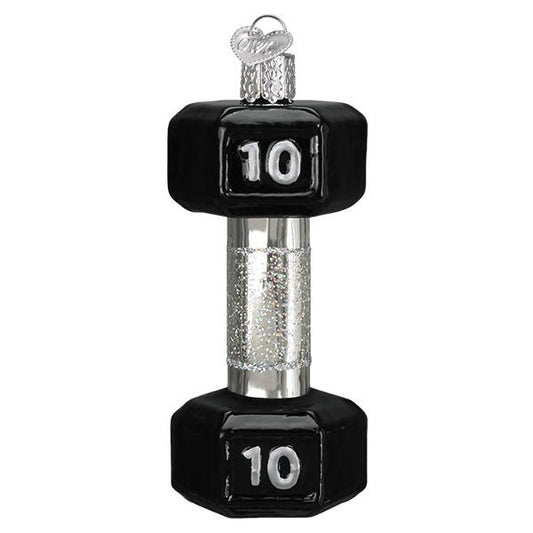 Old World Christmas Dumbbell glass ornament