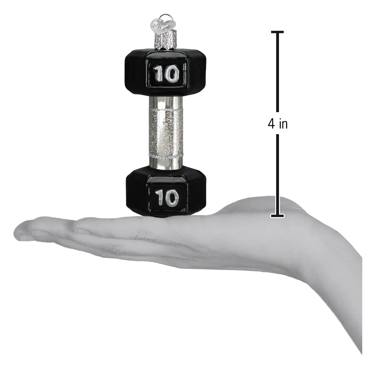 Old World Christmas Dumbbell glass ornament