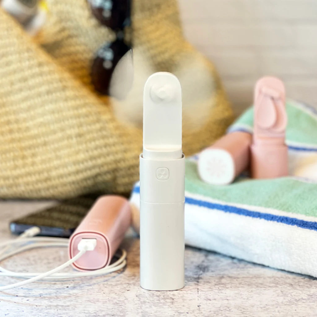 Easy Breezy Portable Fan & Power Bank - Natural