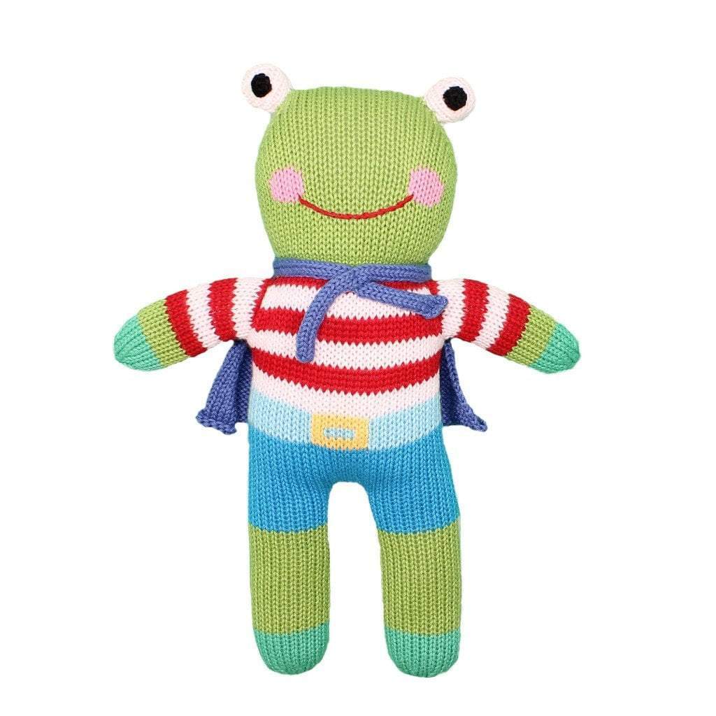 Zubels Freddy the Flying Frog Knit Doll