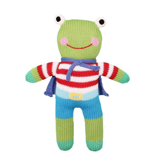 Zubels Freddy the Flying Frog Knit Doll