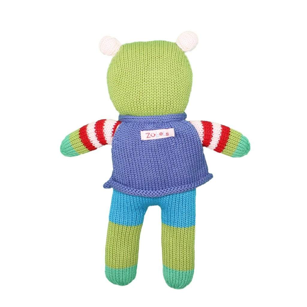 Zubels Freddy the Flying Frog Knit Doll