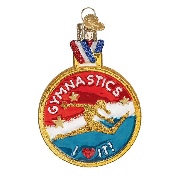 Old World Christmas Gymnastics glass ornament