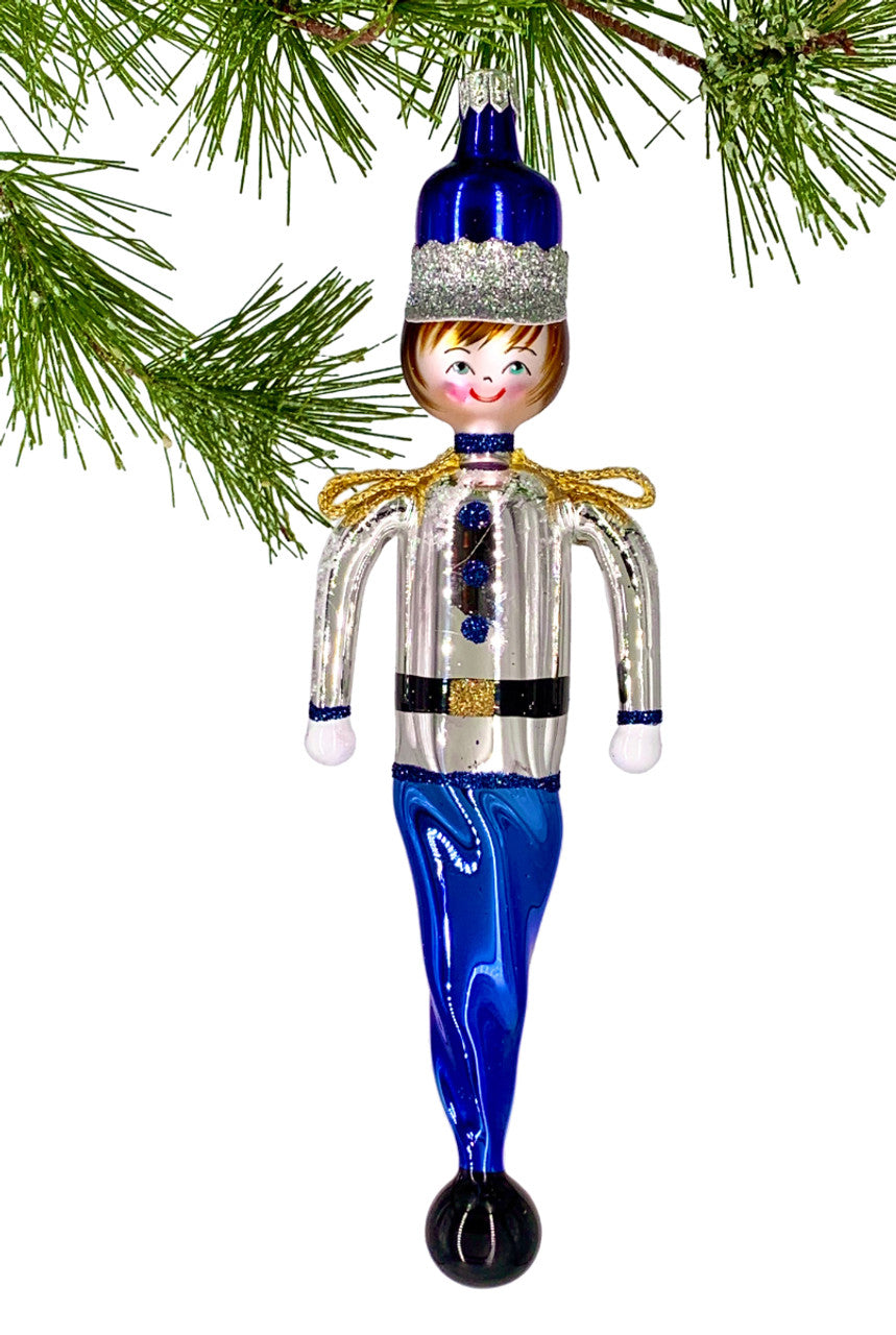 Heartfully Yours The Ornament King Christopher Radko Blue Band Leader Christmas Ornament