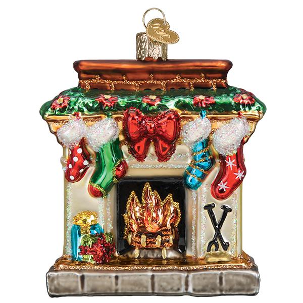Old World Christmas Holiday Hearth glass ornament
