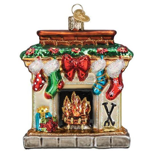 Old World Christmas Holiday Hearth glass ornament
