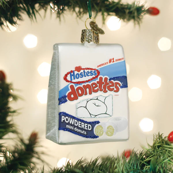 Old World Christmas Hostess Donettes powdered mini donuts ornament
