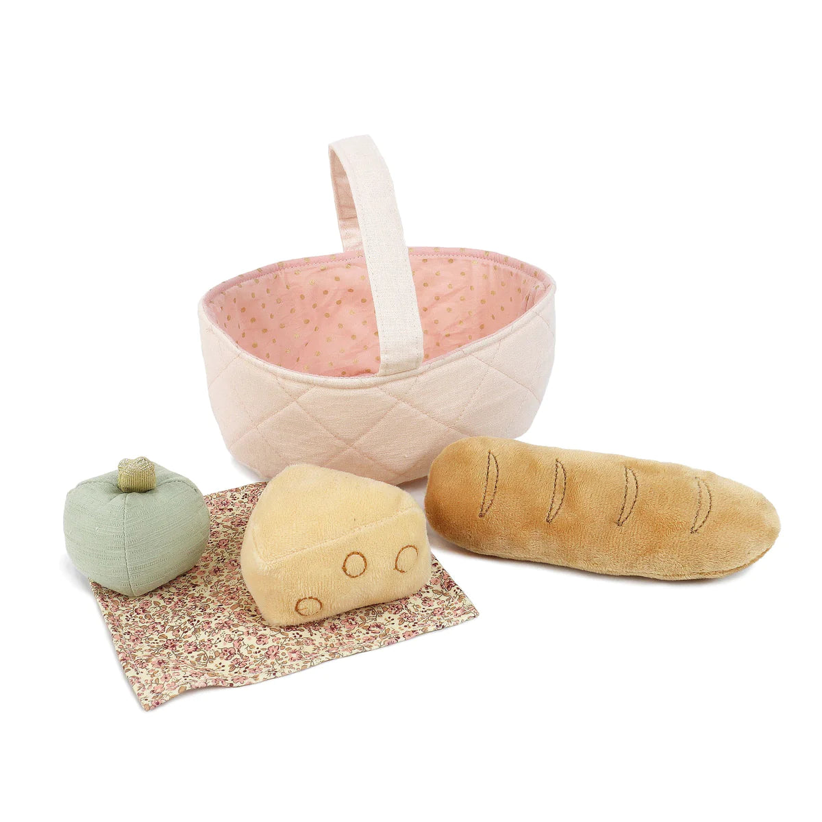 Mon Ami Designs Parisian Picnic pink plush playset