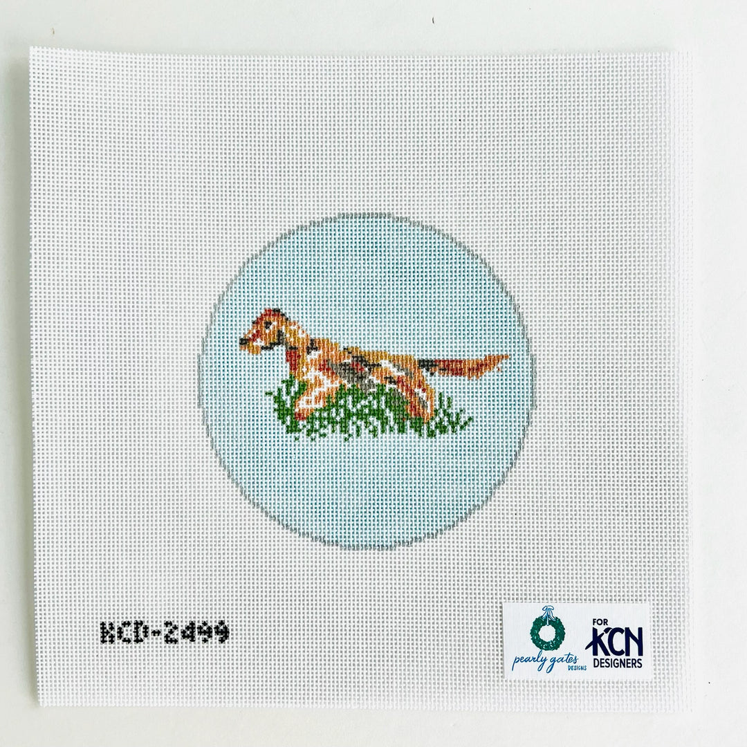 Hunting Retriever Round Canvas