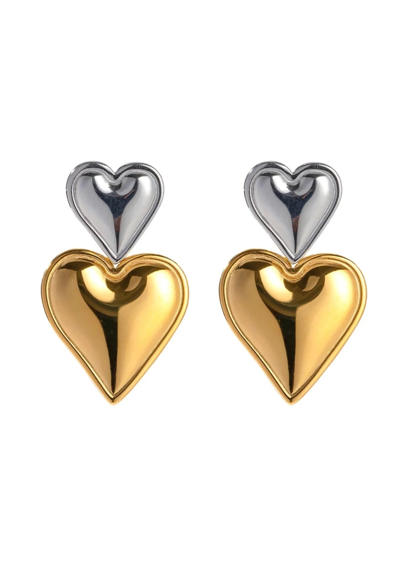 HJane Serena Two Toned Stud Earrings
