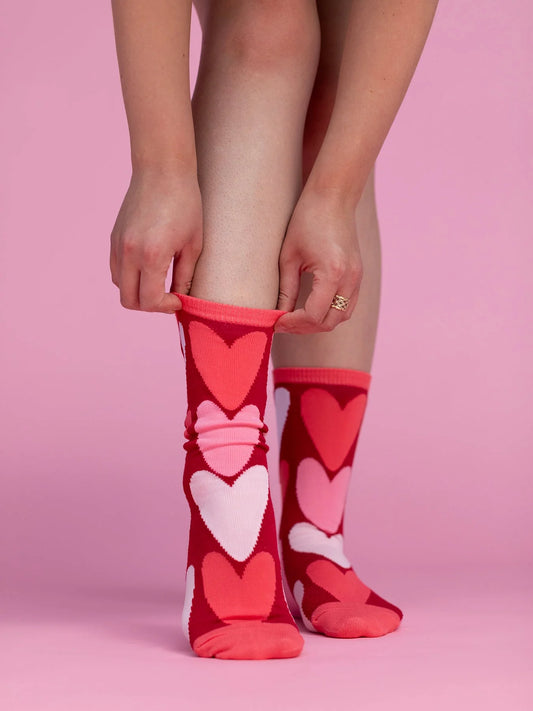 Socks Hearts Pink