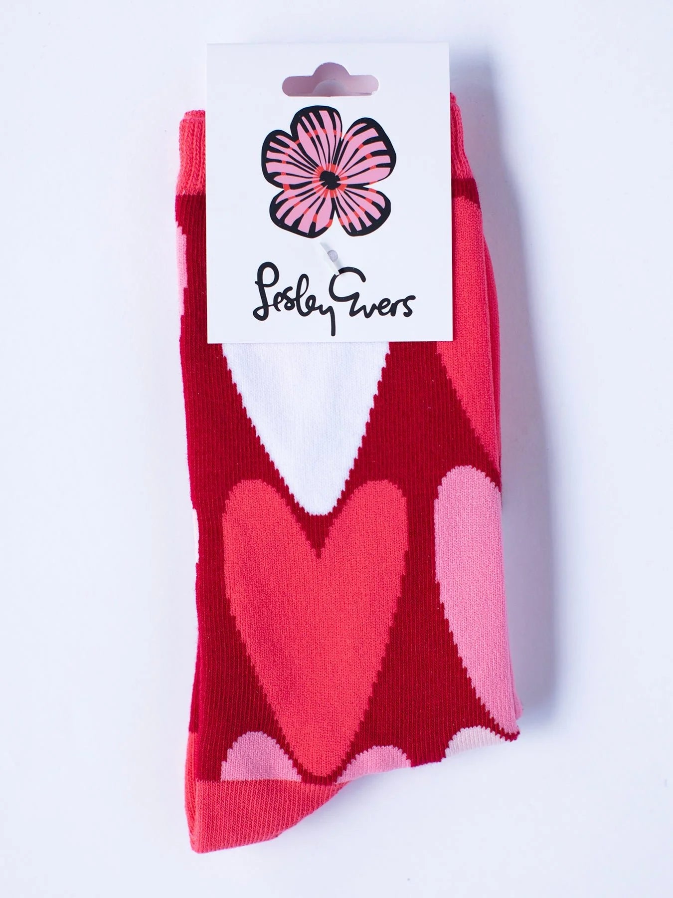 Socks Hearts Pink