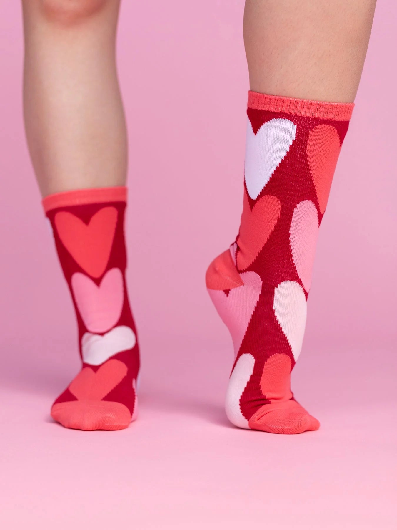 Socks Hearts Pink