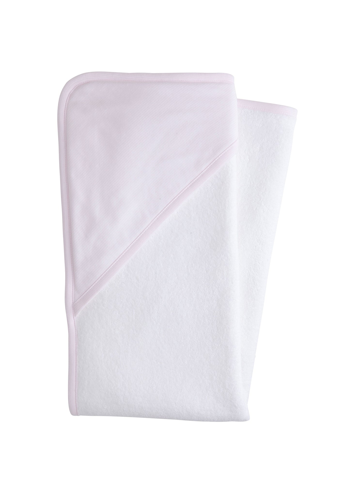 little english hooded towel pink stripe