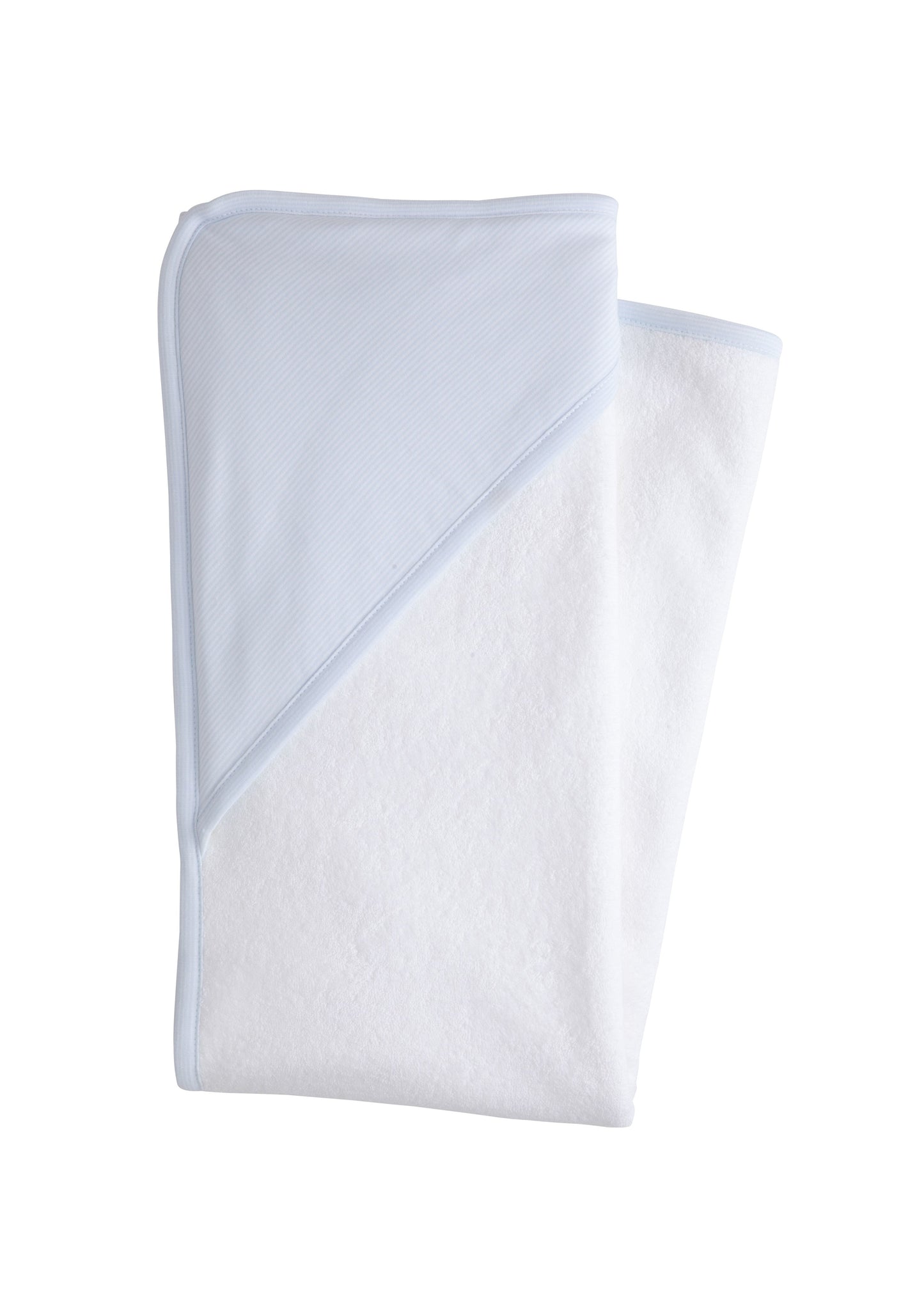 little english hooded towel blue stripe