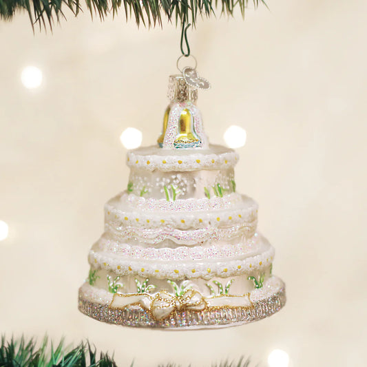 Old World Christmas Wedding Cake glass ornament