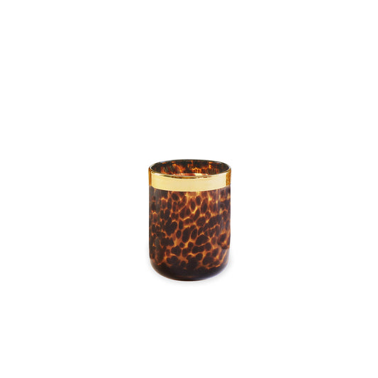 Beatriz Ball Glass Tortoise and Gold tumbler set of 4