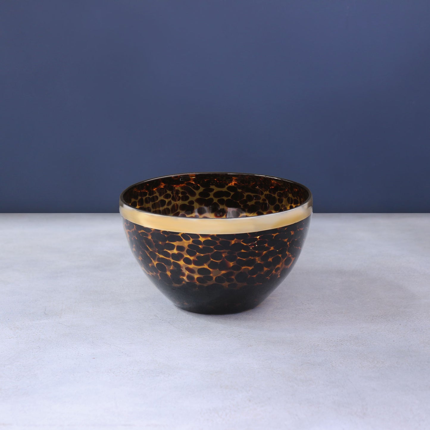 beatriz ball glass tortoise and gold 8 inch bowl