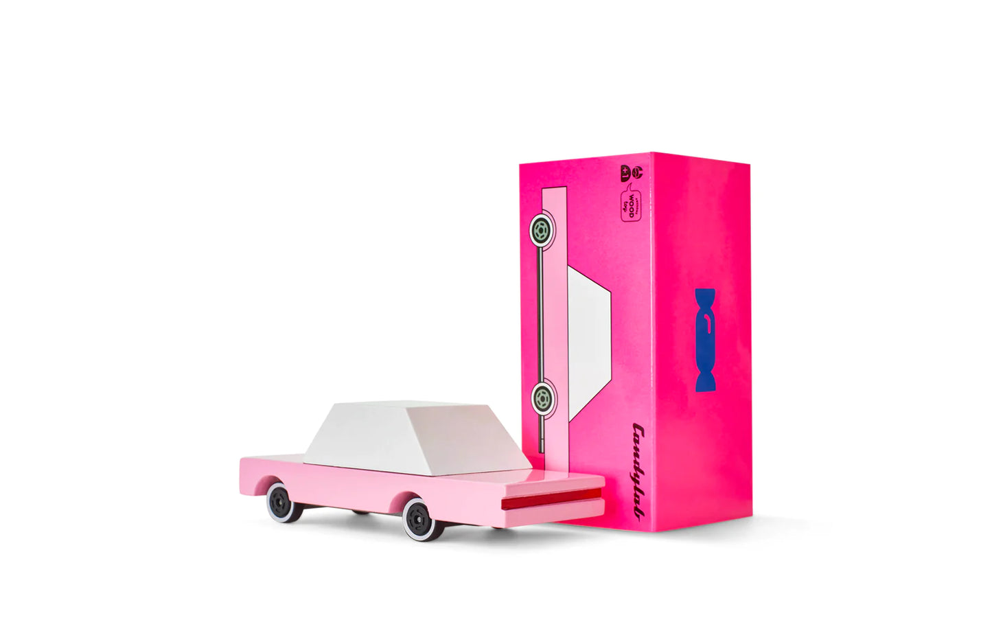 Candylab Bubblegum Pink Sedan candycar wooden toy car for kids