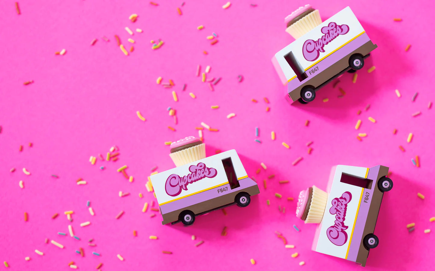 Candylab Cupcake Van wooden toy for kids ages 3 years +