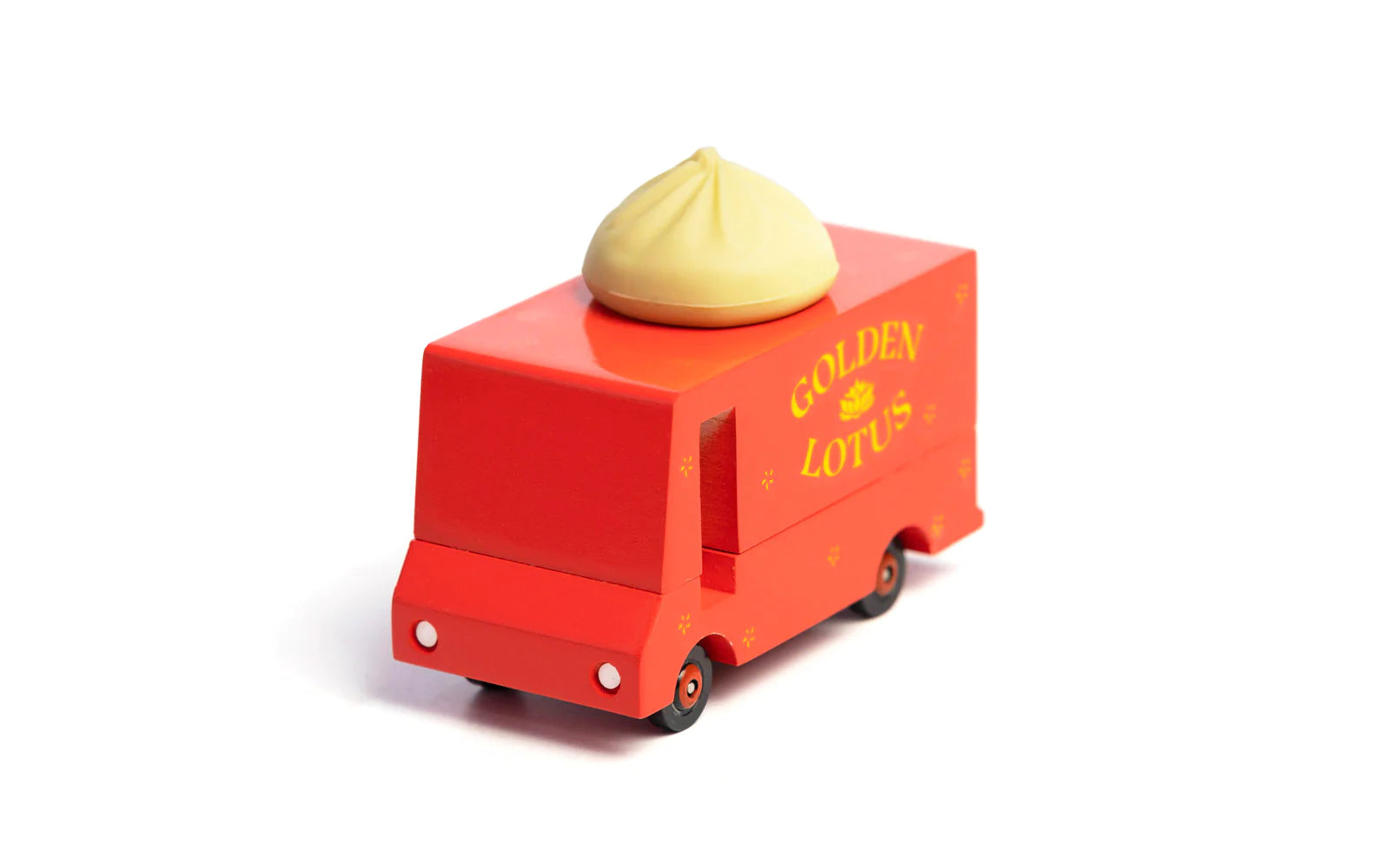 Candylab Golden Lotus Dumpling Van wood and diecast toy car for kids
