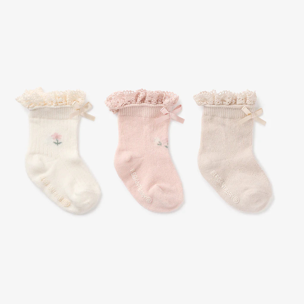 Floral Ankle Sock Set of 3