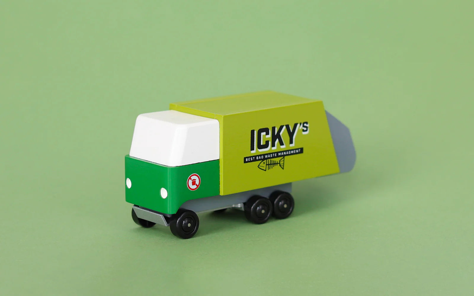 Candylab Icky's Garbage Truck wooden and diecast toy car for kids