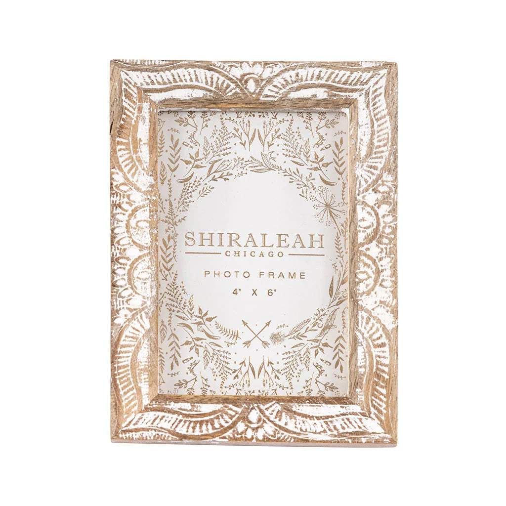 Shiraleah Sausalito white washed 4x6 picture frame