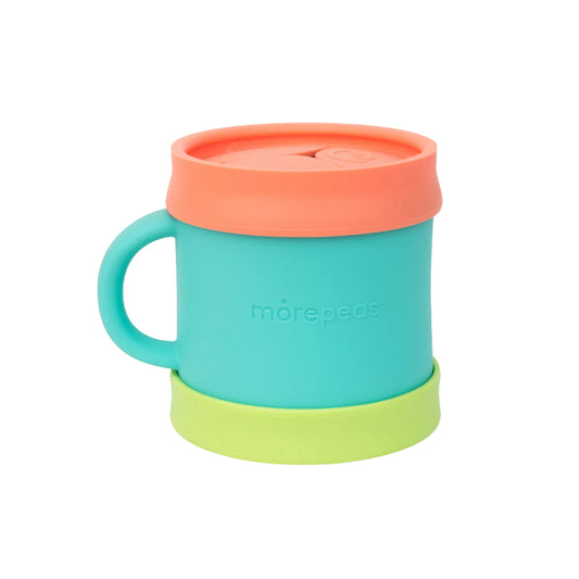Morepeas essential snack cup for babies and kids sherbert