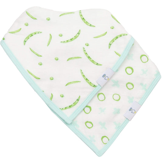 Goosewaddle bib set peas and XO