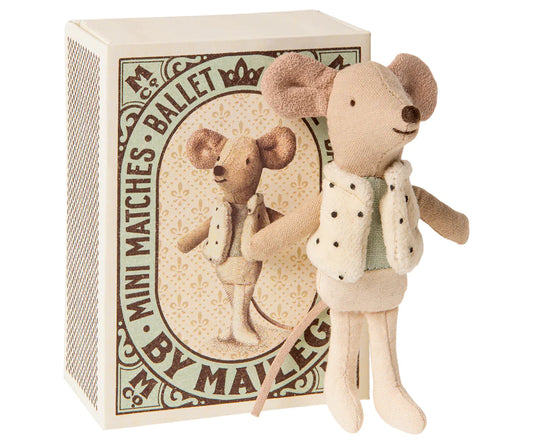 Maileg dancer mouse in matchbox