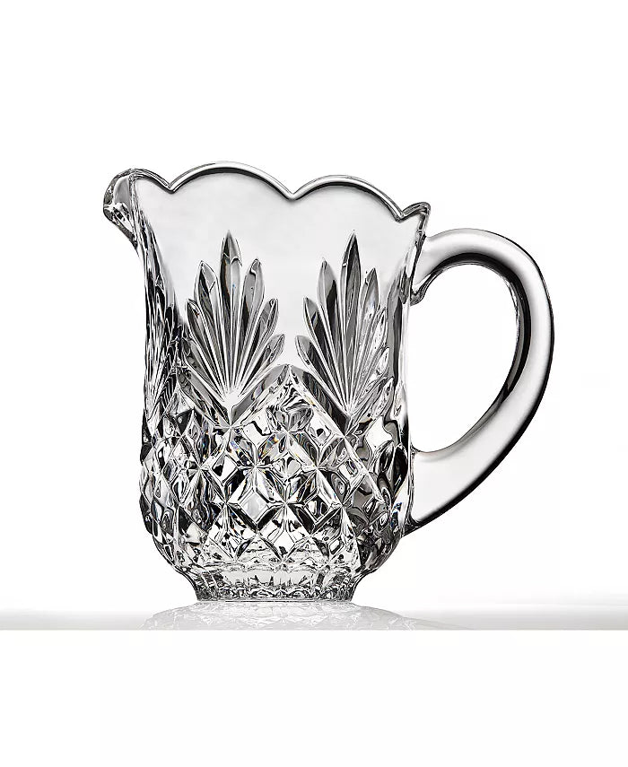 pitcher water tea pitcher beverage glass clear crystal godinger handle design