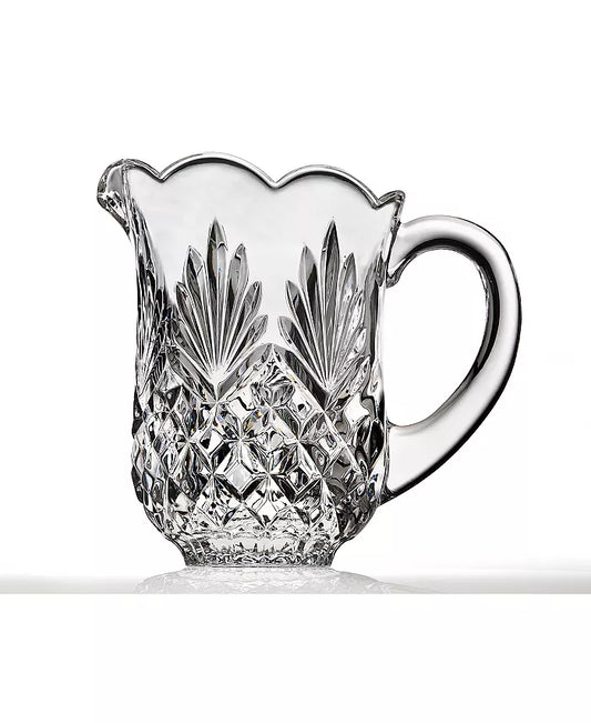 pitcher water tea pitcher beverage glass clear crystal godinger handle design