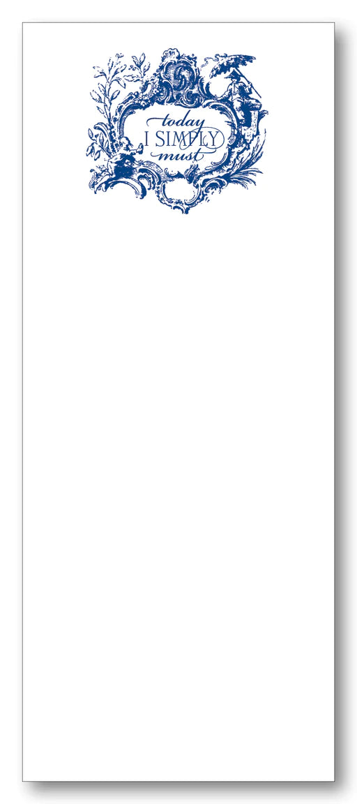 maison de papier navy rococo frame long notepad