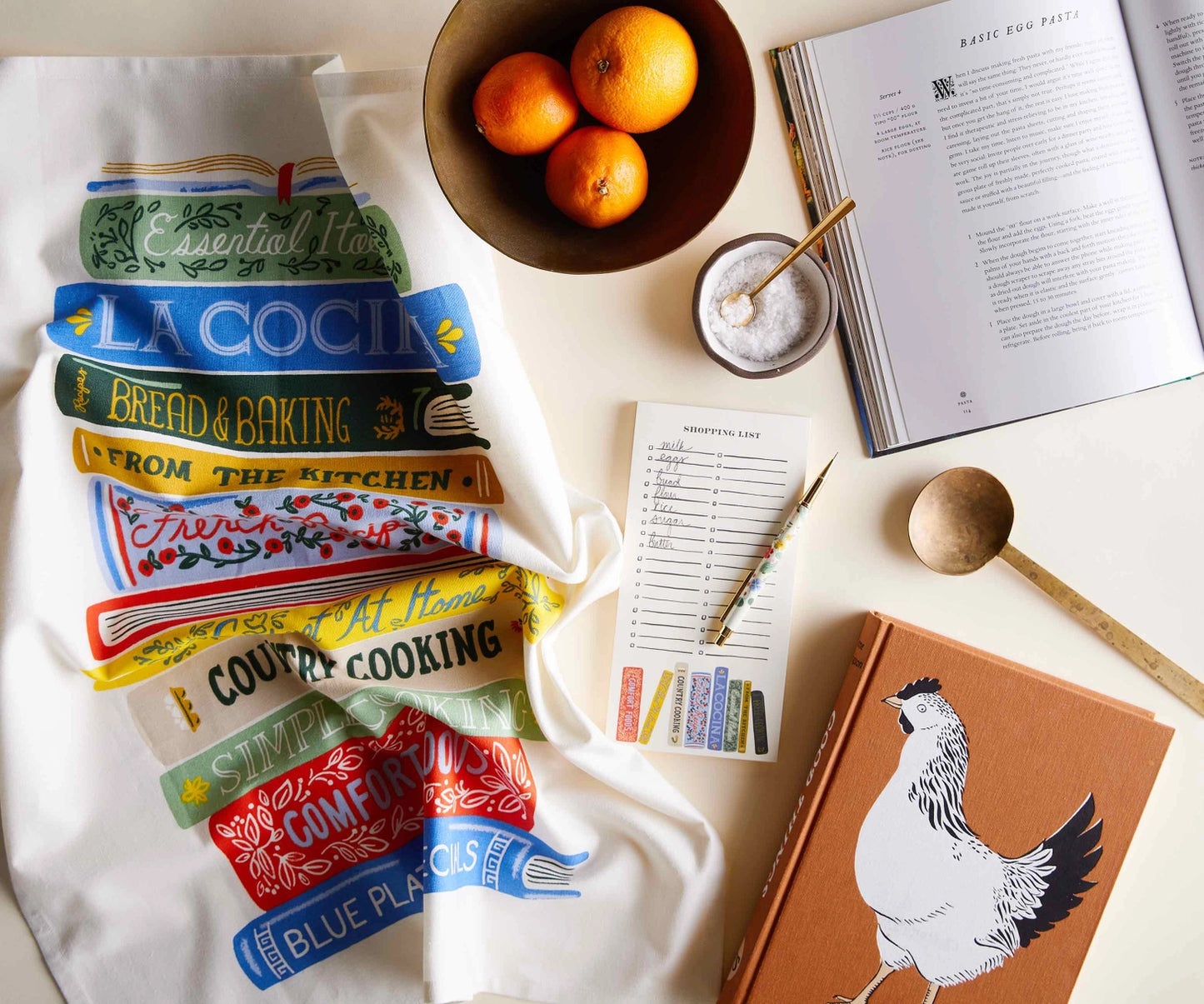 Rifle paper co. cookbooks tea towel