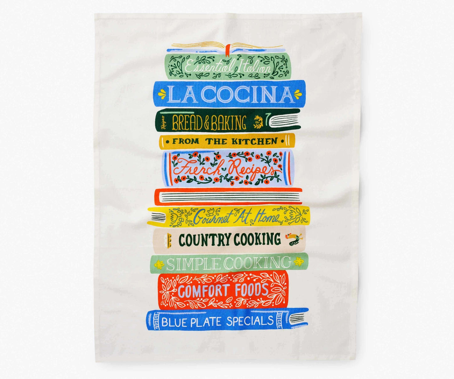 Rifle paper co. cookbooks tea towel