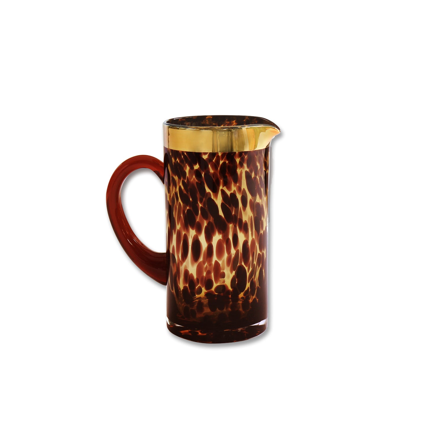 Beatriz Ball Glass Tortoise and Gold Pitcher Item number 2619
