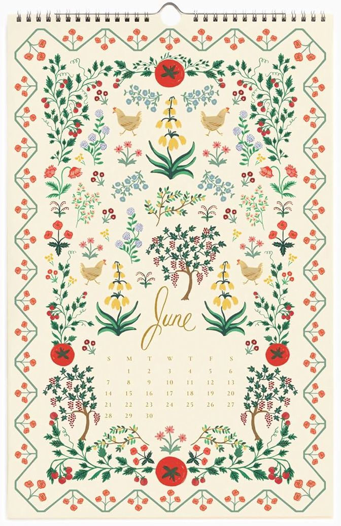 2026 Flora Wall Calendar