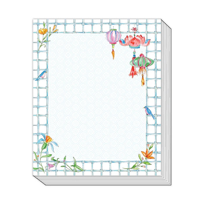 Mahjong Lantern & Ginger Jar Short Stack Notepad