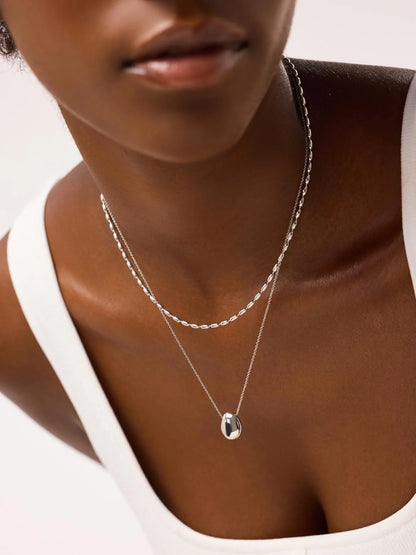 Ball Chain Necklace - Capri Silver