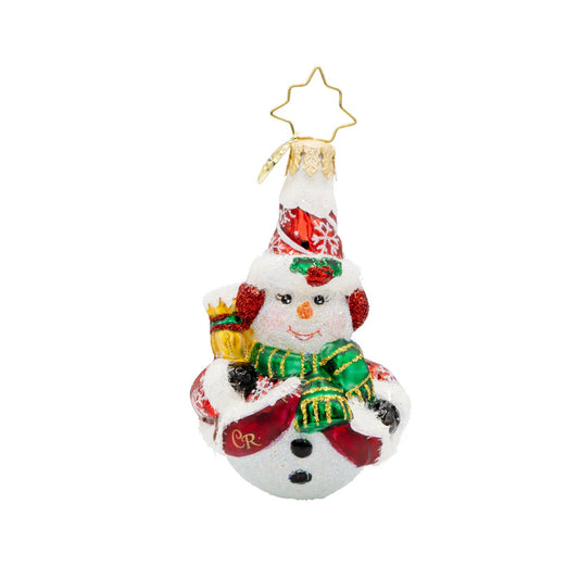 Swept Up Snowman Ornament