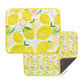 Lemon Plaid Microfiber Dish Drying Mats Set of 2